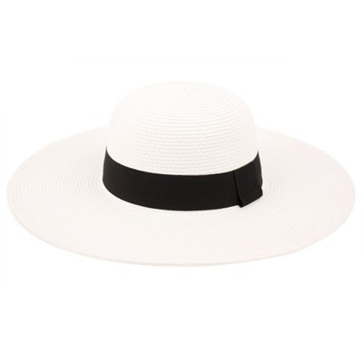 s UPF50 Foldable Summer Sun Beach Straw Hat Wide Brim Drawstring White  eb-99915414